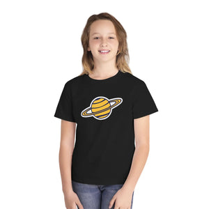 Kids Planet Graphic Tee - Yellow Saturn Space Shirt - T-shirts - s