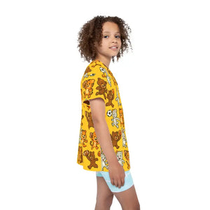 Kids Playful Sports Animal Print Tee - Active Fun Wear - Dipaliz - T-shirts