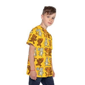 Kids Playful Sports Animal Print Tee - Active Fun Wear - Dipaliz - T-shirts
