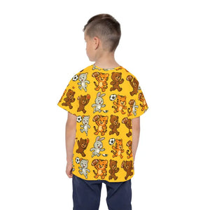 Kids Playful Sports Animal Print Tee - Active Fun Wear - Dipaliz - T-shirts