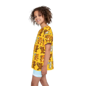 Kids Playful Sports Animal Print Tee - Active Fun Wear - Dipaliz - T-shirts