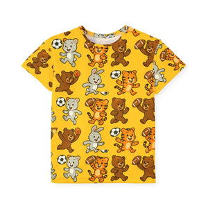 Kids Playful Sports Animal Print Tee - Active Fun Wear - Dipaliz - T-shirts