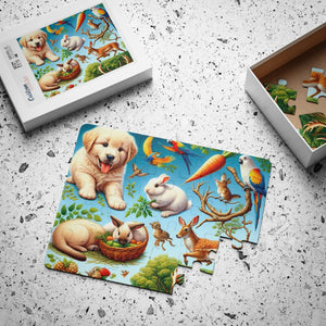 Adorable Animals Kids’ Puzzle 30 Piece Chipboard - Dipaliz - Jigsaw Puzzles