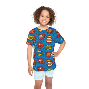 Kids Sports Jersey - Fun Comic Print Playful Everyday Wear - Dipaliz - Xs - T-shirts