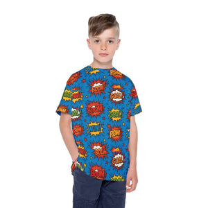 Kids Sports Jersey - Fun Comic Print Playful Everyday Wear - Dipaliz - T-shirts
