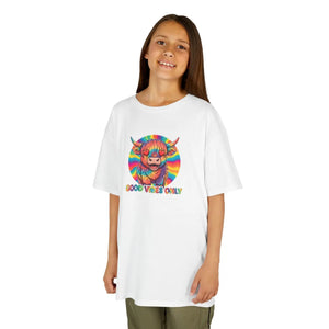 Kids T-shirt, Colorful ?Good Vibes Only’ Rainbow Monster Tee - T-shirts