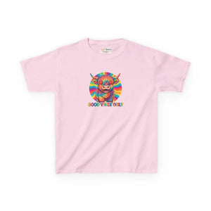 Kids T-shirt, Colorful ?Good Vibes Only’ Rainbow Monster Tee - T-shirts