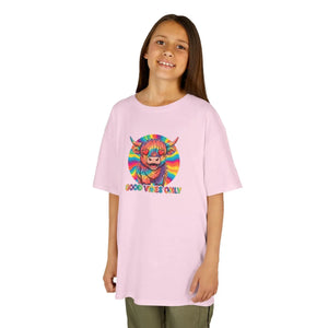 Kids T-shirt, Colorful ?Good Vibes Only’ Rainbow Monster Tee - T-shirts