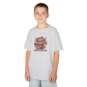 Kids T-shirt, Colorful ?Good Vibes Only’ Rainbow Monster Tee - T-shirts