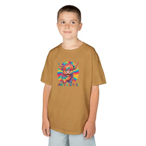 Kids T-shirt, Colorful ?Good Vibes Only’ Rainbow Monster Tee - T-shirts