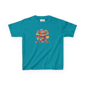 Kids T-shirt, Colorful ?Good Vibes Only’ Rainbow Monster Tee - T-shirts