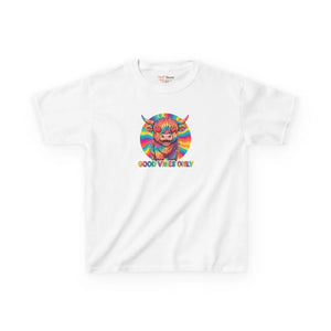 Kids T-shirt, Colorful ?Good Vibes Only’ Rainbow Monster Tee - T-shirts