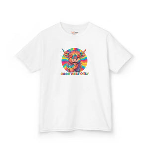 Kids T-shirt, Colorful ?Good Vibes Only’ Rainbow Monster Tee - T-shirts