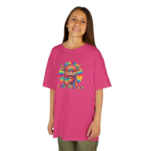 Kids T-shirt, Colorful ?Good Vibes Only’ Rainbow Monster Tee - T-shirts