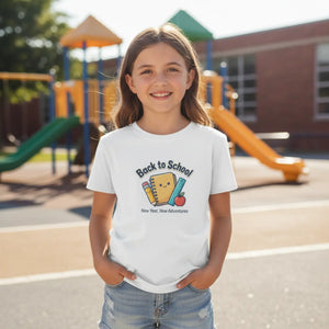 Kids Tee, Cute ?Back to School’ Notebook & Pencils Graphic - T-shirts