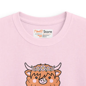 Kids Tee, ?Moo-di Magical’ Cute Highland Cow Graphic for Children - T-shirts