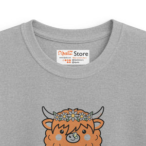 Kids Tee, ?Moo-di Magical’ Cute Highland Cow Graphic for Children - T-shirts