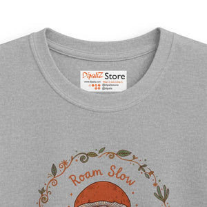 Kids Tee, ?Roam Slow’ Mushroom Woodland Graphic - T-shirts