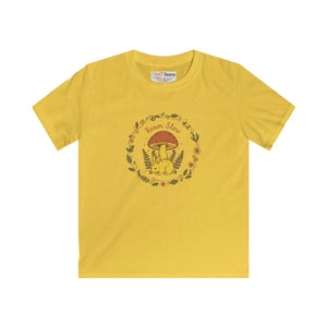 Kids Tee, ?Roam Slow’ Mushroom Woodland Graphic - T-shirts
