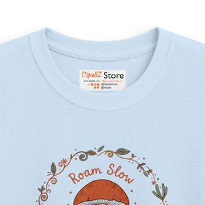 Kids Tee, ?Roam Slow’ Mushroom Woodland Graphic - T-shirts