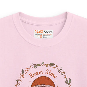 Kids Tee, ?Roam Slow’ Mushroom Woodland Graphic - T-shirts