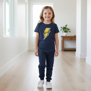 Kids Tee - Yellow Lightning Bolt ?Charged Up’ Graphic - T-shirts - s
