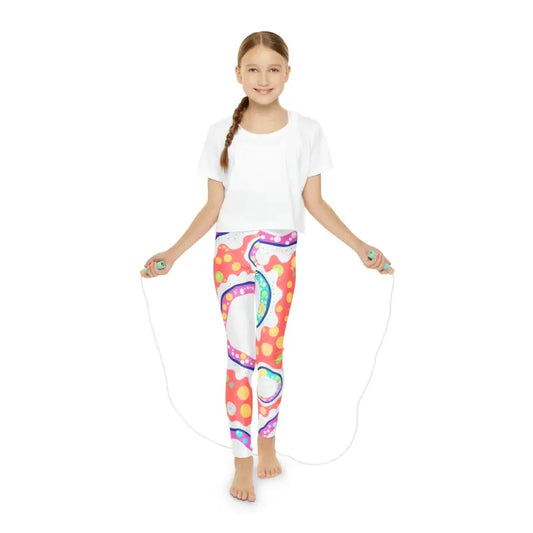 Kids’ Colorful Circles Full-length Leggings for Play & Fun - 11/12 Years Kids Clothes