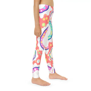 Kids Length Leggings Colorful Circles Active Play Pants Dipaliz - Activewear
