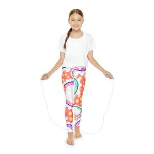 Kids Length Leggings Colorful Circles Active Play Pants Dipaliz - 7/8 Years - Activewear