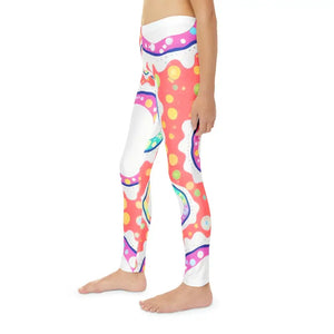 Kids Length Leggings Colorful Circles Active Play Pants Dipaliz - Activewear