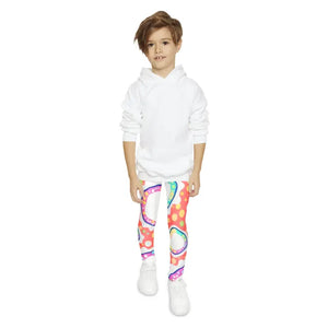Kids Length Leggings Colorful Circles Active Play Pants Dipaliz - Activewear