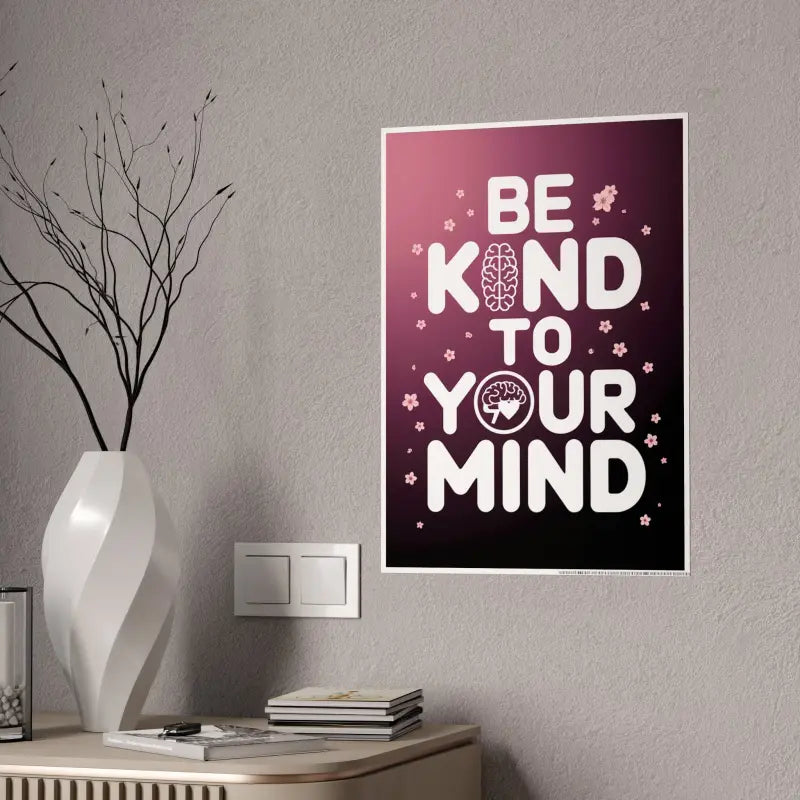 Elevate your Space with be Kind to Mind High-gloss Poster