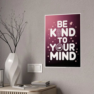 Mental Health Poster High-gloss Inspiring Wall Art by Dipaliz - Posters