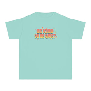 Be Kind or Quiet Youth Tee - Positive Message Graphic T-shirt - T-shirts