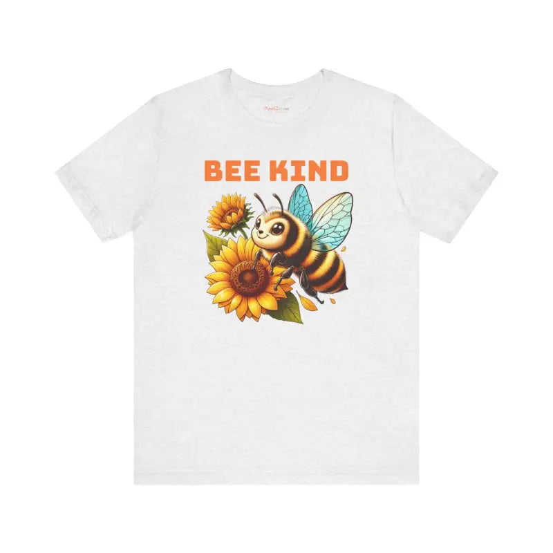 Be Kind Sunflower Tee - Unisex Jersey Short Sleeve Style - Ash / s T-shirt