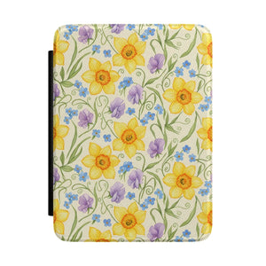 Kindle Case – Spring Daffodil & Wildflower Floral Cover - Tablet Computer Back Covers