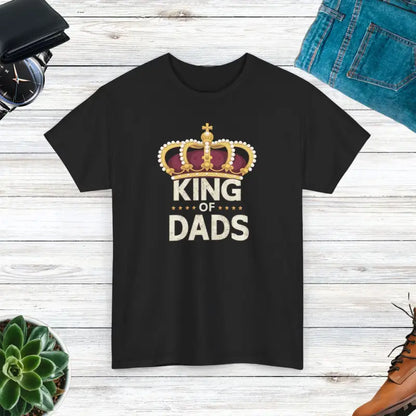 King of Dads Heavy Cotton Tee - Smooth Comfy and Stylish! - Black / s T-shirt