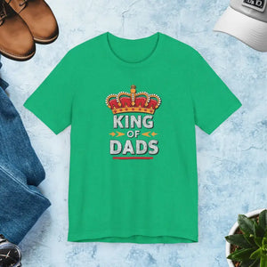 King of Dads Unisex Jersey Tee - Father’s Day Gift - Dipaliz - Heather Kelly / s - T-shirts