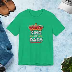 Soft Unisex Jersey Tee King of Dads Father’s Day - Dipaliz - T-shirts
