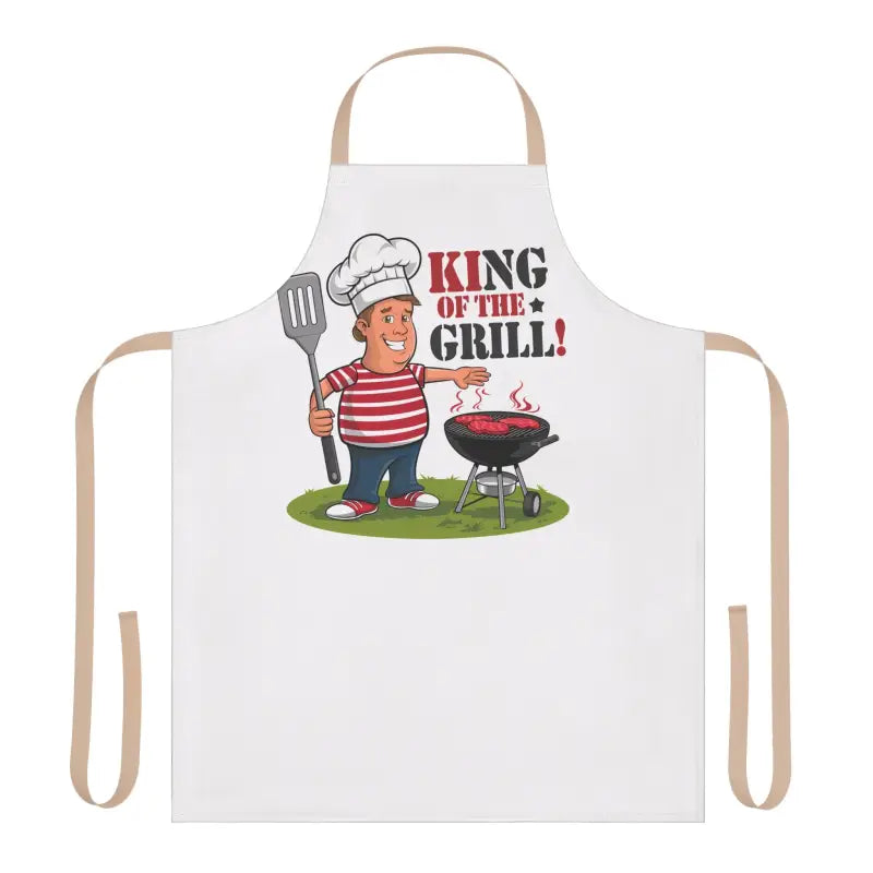 Rule the Kitchen with King of Grill Apron - one Size / Beige