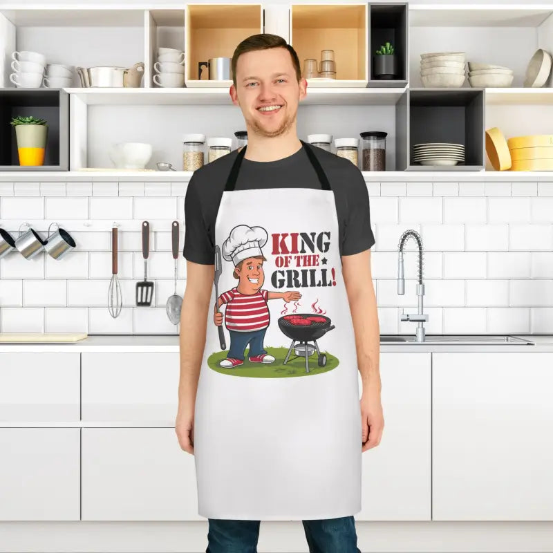 Rule the Kitchen with King of Grill Apron - one Size / Black