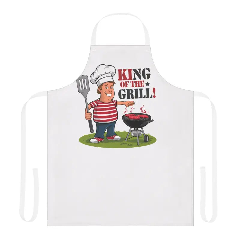 Rule the Kitchen with King of Grill Apron - one Size / White