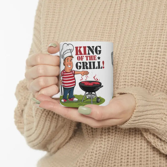 King of the Grill Ceramic Mug: Unisex Style Durability & Fun - 11oz Mug