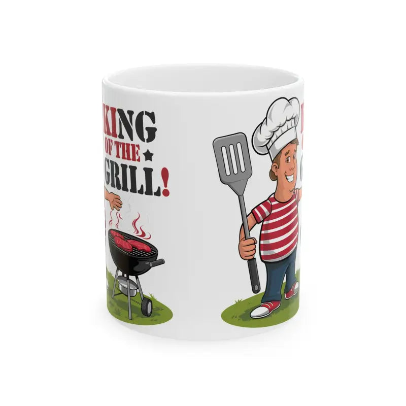 King of the Grill Ceramic Mug: Unisex Style Durability & Fun - Mug