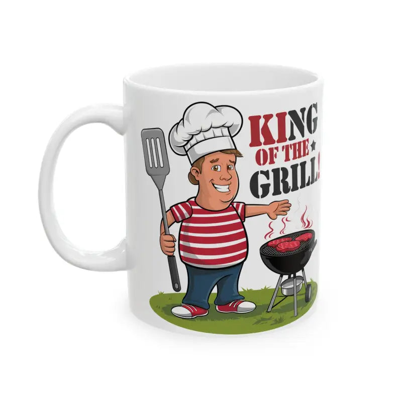 King of the Grill Ceramic Mug: Unisex Style Durability & Fun - Mug