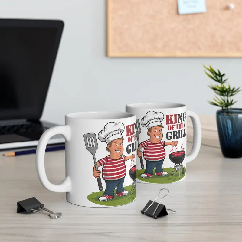 King of the Grill Ceramic Mug: Unisex Style Durability & Fun - Mug