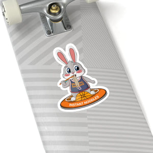 Cute Kiss-cut Stickers - Bunny Eating Instant Noodles - Dipaliz - Decorative