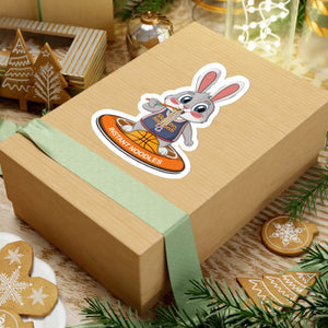 Cute Kiss-cut Stickers - Bunny Eating Instant Noodles - Dipaliz - Decorative