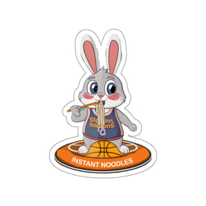 Cute Kiss-cut Stickers - Bunny Eating Instant Noodles - Dipaliz - Decorative