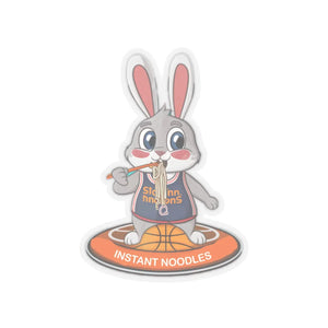 Cute Kiss-cut Stickers - Bunny Eating Instant Noodles - Dipaliz - Decorative